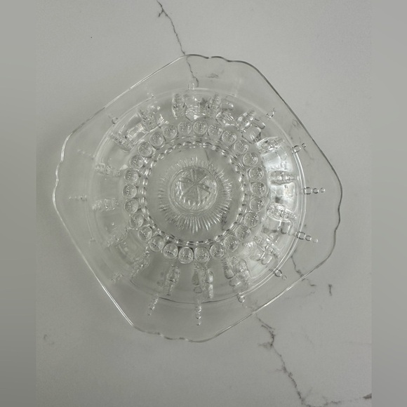 Vintage Federal Glass Columbia Round Lid Square Base Butter Cheese Dish 1938-42 - Picture 1 of 4